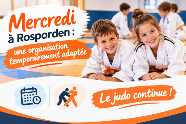 Du changement le mercredi à Rosporden, mais le judo continue !